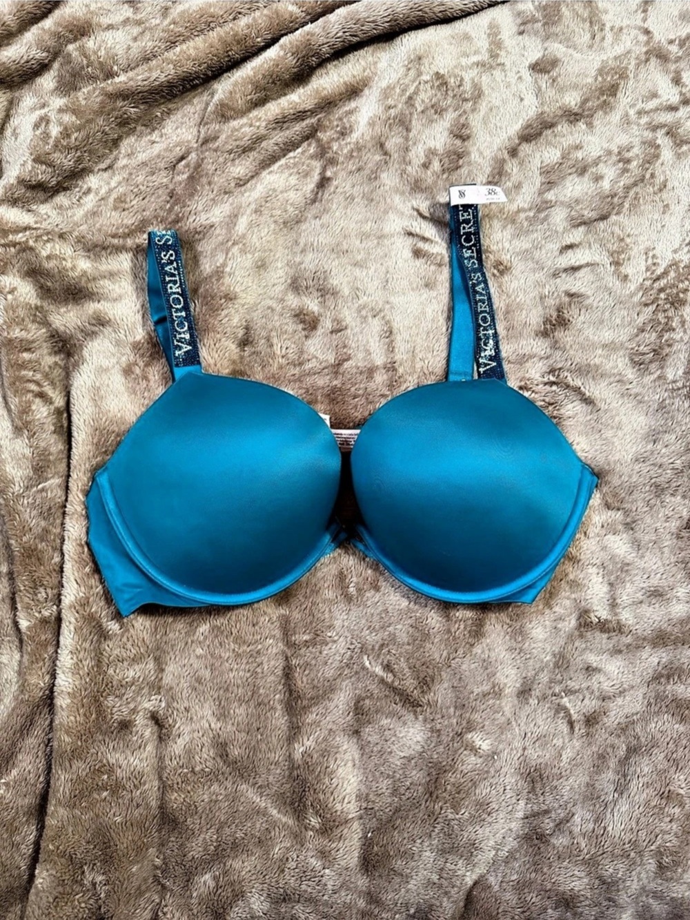 Victoria's Secret Very Sexy Shine Strap Push-Up Bra Blue 38C